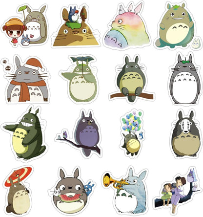 50Pcs Cartoon Totoro Themes Waterproof Stickers Vinyl Graffiti Patches for Water Bottle Cup Laptop Bike Skateboard Luggage Box