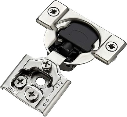Ravinte 6 Pack 3 Pairs 12 inch Overlay Soft Close Hinges for Kitchen Cabinet Hinges Satin Nickel Hidden Hinges Stainless Steel Concealed Hinge self Closing