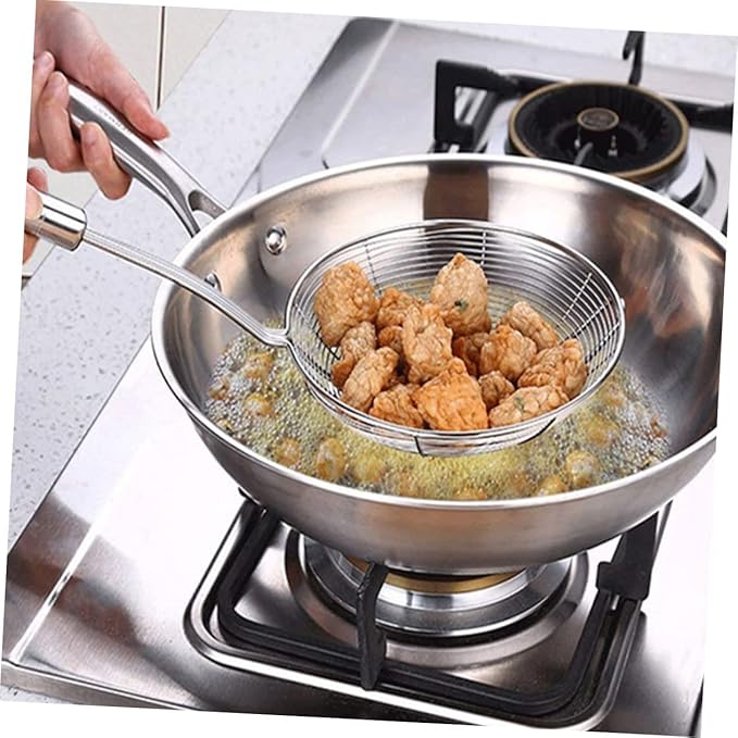 Unomor Oil Filter Spoon for Kitchen Use Hot Pot Strainer Scoop Stainless Steel Sturdy and Easy to