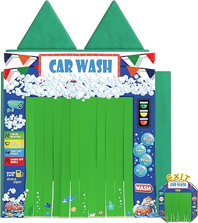 Play Panel for Kids Play Couch Foam Sofa Childrens Home Play Modular Couch (Sofa not Included) - Car Wash - Set of 2 (Entrance  Exit)