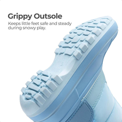 DREAM PAIRS Boys Girls Snow Boots Water-Resistant Outdoor Warm Cozy Anti-Slip Mid Calf Faux Fur Lining Winter Shoes for Toddler/Little/Big Kids