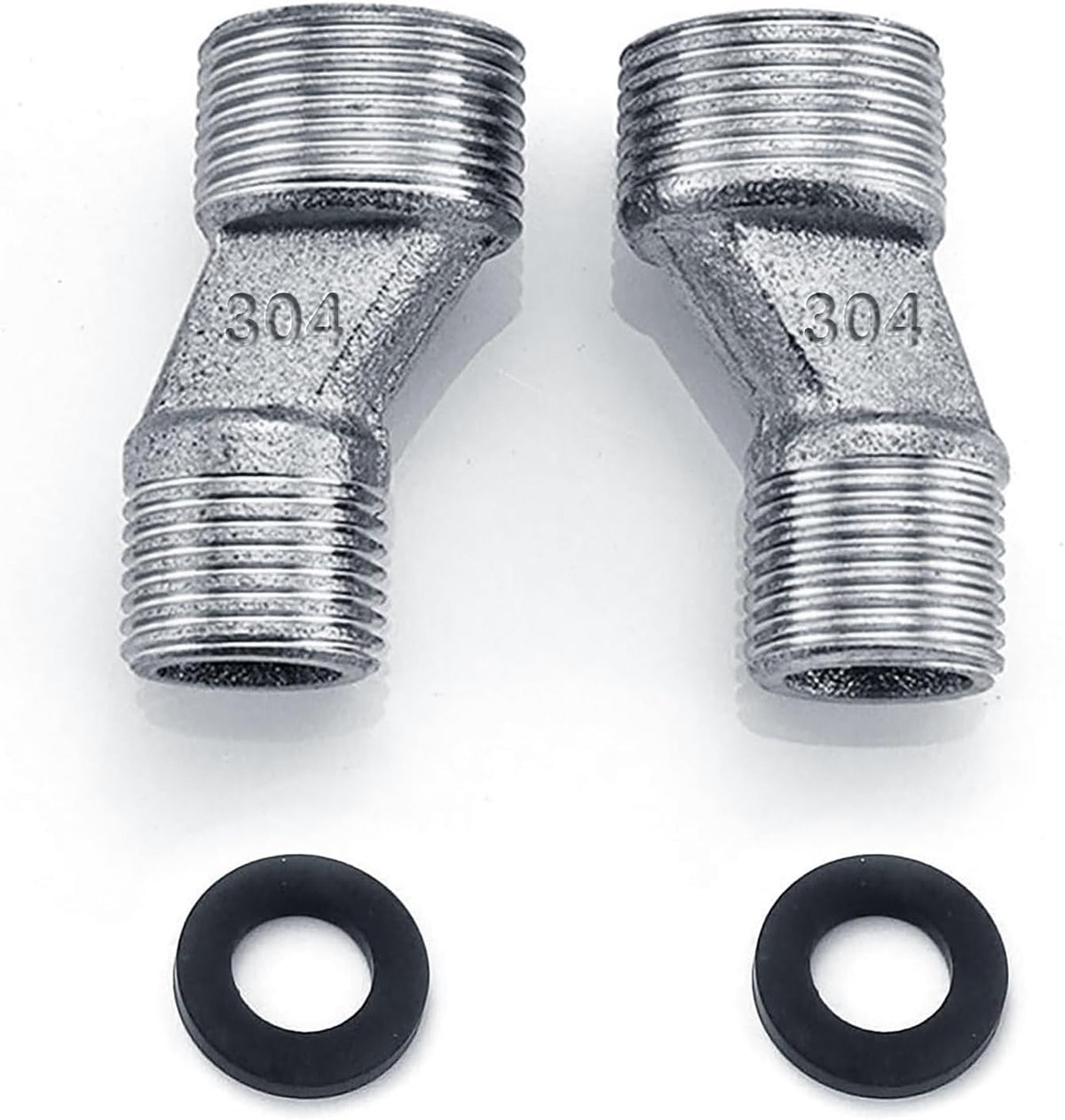 gotonovo 304 Stainless Steel Adapter for Shower Faucet Install Kit Adjustable Installation Swing Arms Adjust Hot Water Pipe and Cold Water Pipe Distance