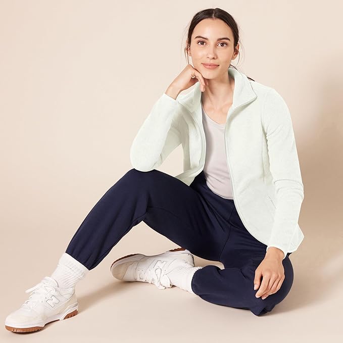Essentials Women's Classic-Fit Full-Zip Polar Soft Fleece Jacket (Available in Plus Size)