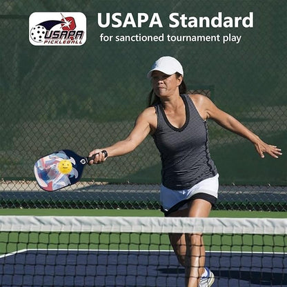 niupipo Pickleball Paddles Set of 2/4, USAPA Approved Lightweight Pickleball Rackets, Durable Fiberglass Surface with Polypropylene Honeycomb Core, Cushion Grip and Carry Bag
