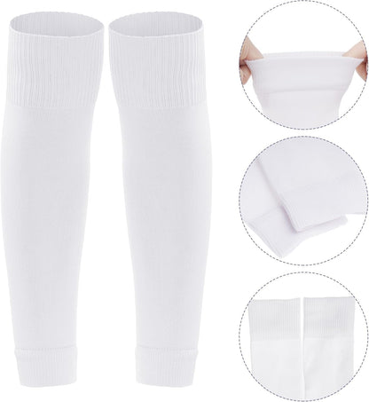 phnydreg 3 Pairs Leg Sleeve Shin Pre Cut Socks for Kids Youth Men Women Soccer Running Cycling
