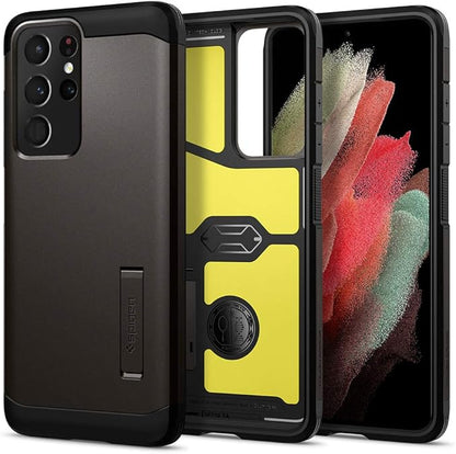 Spigen Tough Armor [Extreme Protection Tech] Designed for Galaxy S21 Ultra Case (2021) - Gunmetal