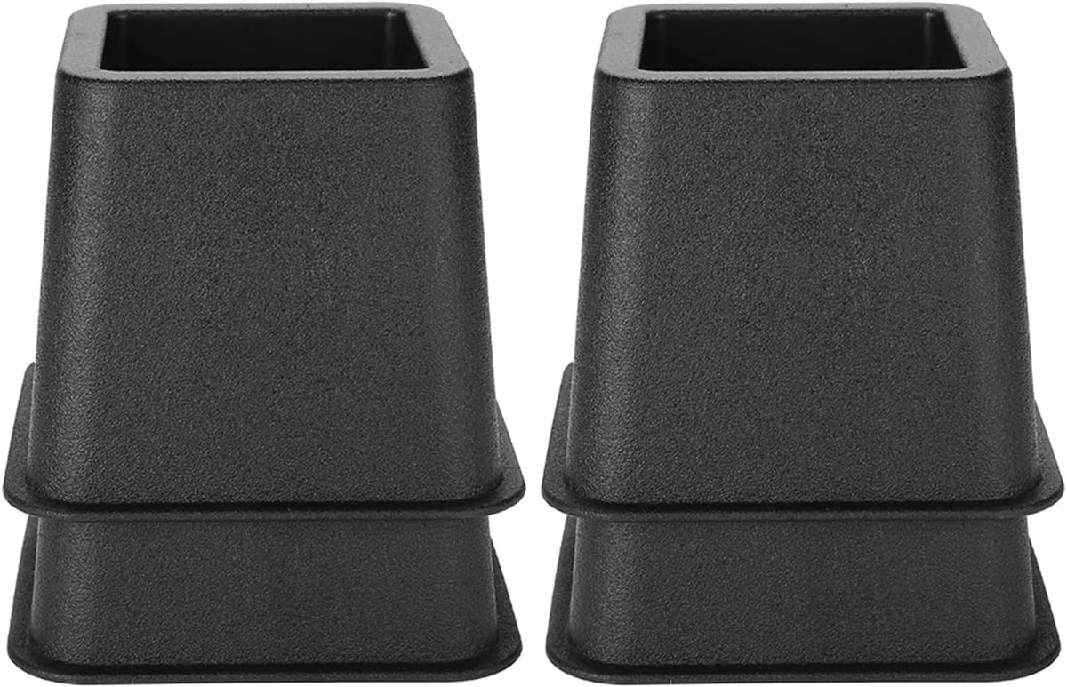 4 Pcs Bed Risers for Small Rooms and Dorms Wide Base Secure Recess, Adjustable PP Furniture Risers for Beds Sofas Chairs, Extra Storage