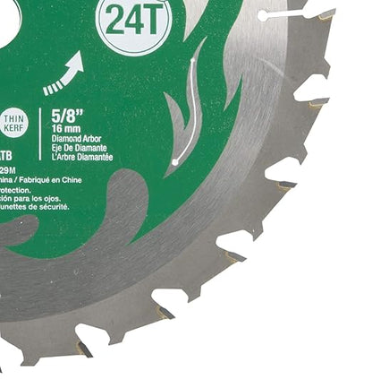 Metabo HPT Circular Saw Blade, 7-1/4", 24T, Framing/Ripping, VPR Blade w/Tungsten Carbide Tips (115429M)