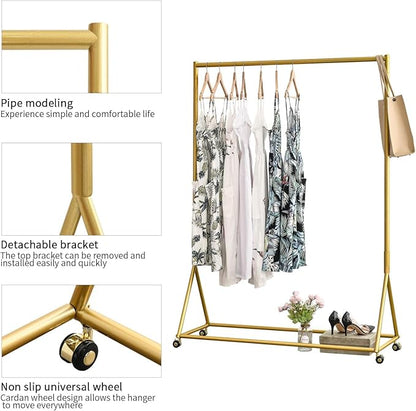 DR.IRON Coat Hangers, Premium Matte Gold Metal Shirt Dress Hanger, Lightweight Aluminum Hanger for Jacket Trouser Pant Slack