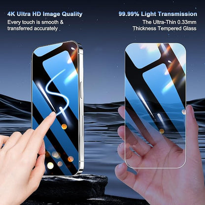 avakot-1 Pack Screen Protector for iPhone 15 Plus 6.7 inch, Tempered Glass Film for iPhone 15 Plus, HD Clear Full Coverage Edge with Easy Install Tray Kit, Bubble Free, Case Friendly