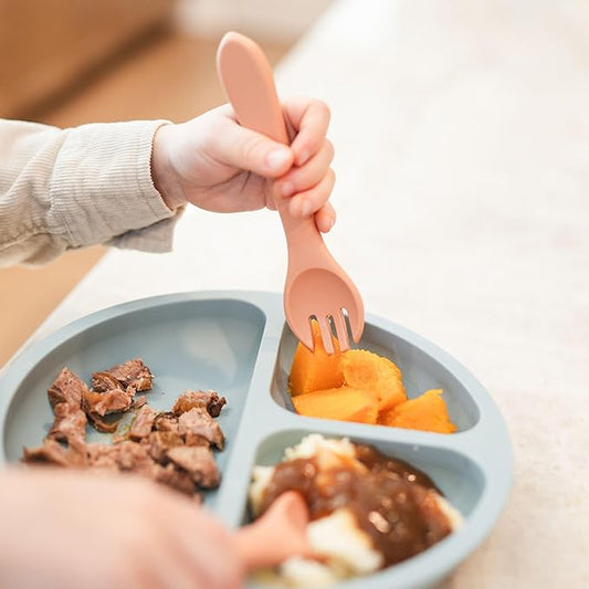 Babeehive Goods - Suction plate Mess-free mealtime Ideal choice for babies and toddlers Food grade materials, BPA free Home and on-the-go use, without