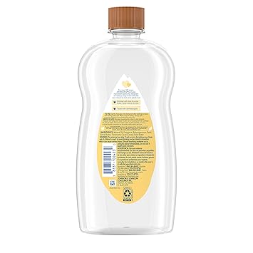 Johnson's Baby Oil, Mineral Oil Enriched with Shea  Cocoa Butter to Prevent Moisture Loss, Hypoallergenic, 20 fl. oz