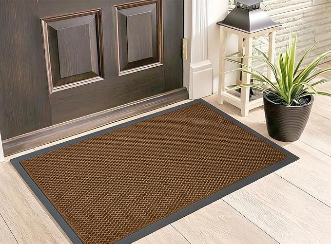 Muddy Mat® Mesh Quick-Dry Door Mat – Heavy-Duty, Dirt Trapper for Outdoor & Indoor Use, Ideal for Entrance, Mudrooms, Patios, and Garages, Low-Profile, Non-Slip, Washable – Orange 23"x35"x0.4"