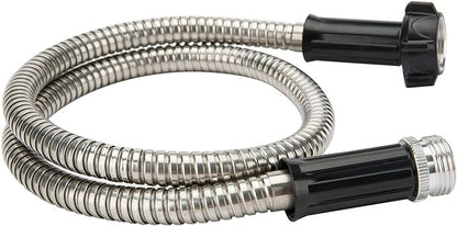 Yanwoo 304 Stainless Steel 30 Feet Garden Hose with Female to Male Connector, Water Hose, Metal Hose, Outdoor Hose (30ft)