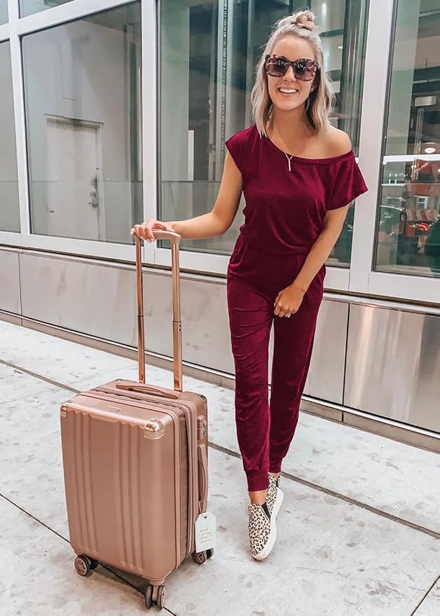 PRETTYGARDEN Jumpsuits for Women 2025 Summer Dressy Off Shoulder Romper Spring Vacation Travel Lounge Outfits Clothes