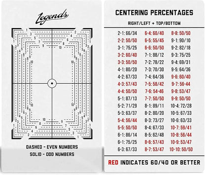 Legends Card Grading Centering Tool with Cleaning Cloth Kit Material for PSA - BGS - Graded Card Submissions Card Center Tool