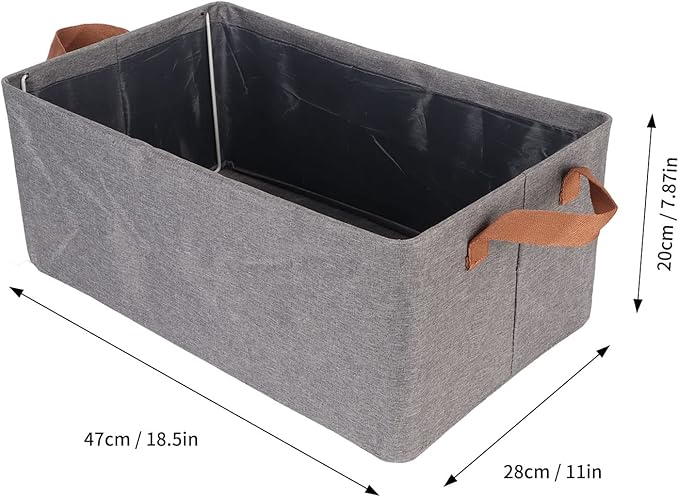 Collapsible Storage Bins, Clothing Storage Bins with Handles, Foldable Storage Baskets, Large Opening Thickened Strong Load Bearing for Clothes Towels