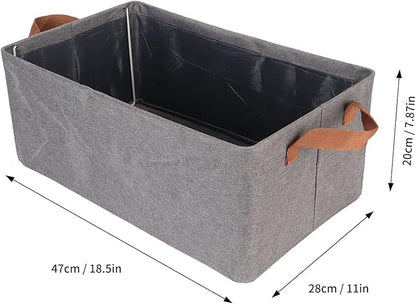 Collapsible Storage Bins, Clothing Storage Bins with Handles, Foldable Storage Baskets, Large Opening Thickened Strong Load Bearing for Clothes Towels