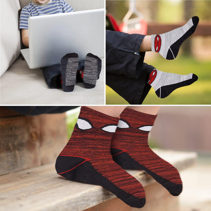 Marvel Spiderman Boys Socks - 10-Pack Decorative Toddler Socks with Amazing Legends Design.( Size 6-10 )