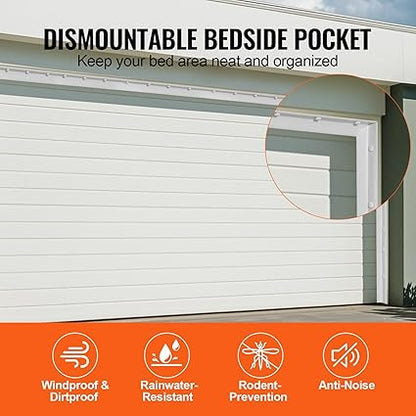 VEVOR Garage Door Seal Top and Sides Seal Strip, 34 FT Universal Weather Stripping Replacement Soft and Hard Composite, Weatherproofing Garage Door TPE Seals with Adhesive Backed and Screws, White