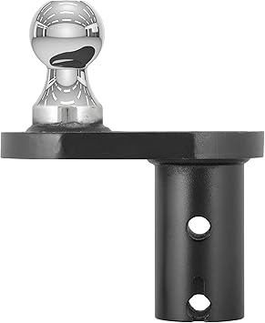 CURT 60602 Double Lock Offset Gooseneck Ball, 4-Inch Offset, 20,000 lbs, 2-516-Inch Diameter , Black