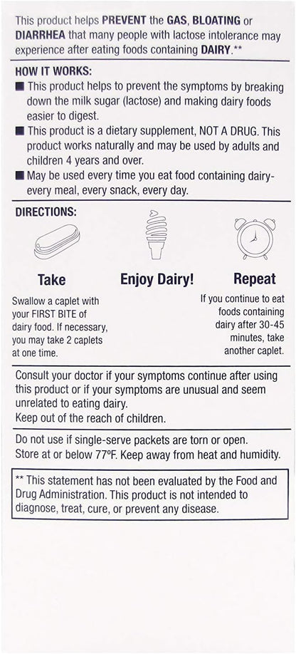 Guardian Dairy Relief Fast Acting Lactase, 180 Caplets, 9000 FCC Maximum Strength, Lactose Intolerance Pills, Lactase Enzyme (180 CT)