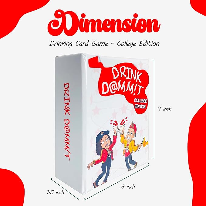 Drink Dammit College Edition - 100 Card Drinking Game for Adults  Activities and Dares for Family Bonding - Perfect Couples Card Game for Fun-Filled Evenings and Quality Time Together!