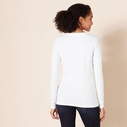 Essentials Women's Regular-Fit Long Sleeve Crewneck T-Shirt