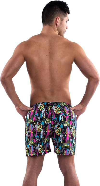 Third Wave Premium Swim Trunks - Men's 5 Inch Inseam Quick Dry Swim Shorts for Beach and Swimming