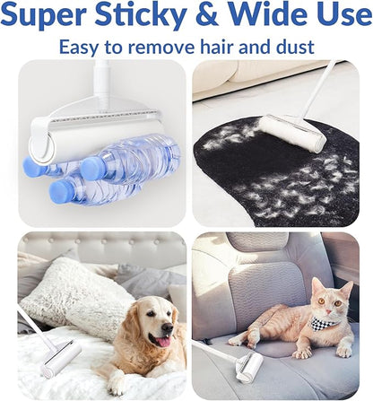 Lint Roller Refills - DELOMO Large Lint Roller Refill (6 Packs 540 Sheets) for Lint Remover, 9.45 in Pet Mega Extreme Stick Refill for Floor Roller, Cleaning for Carpets, Cars, Clothing, and Pet Hair