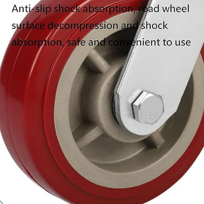 Hand Push Flatbed Wheels with Universal Wheels(Universal Wheel,6 inches)