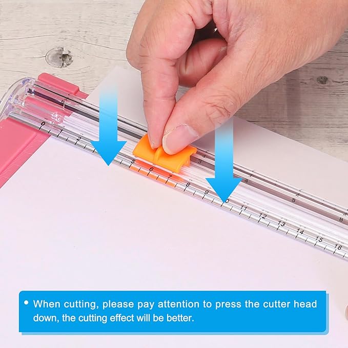 PATIKIL 12 Inch Paper Cutter, Portable Paper Trimmer Slicers Scrapbooking Tool for A4 Size Paper Craft Paper Photo Cardstock, White