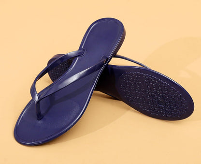 OMGard Flip Flops for Women Jelly Shoes Thong Sandals Jellies Flats Clear Slipper Summer Beach Pool Slides Size 10 Slip On Quick Drying Soft .