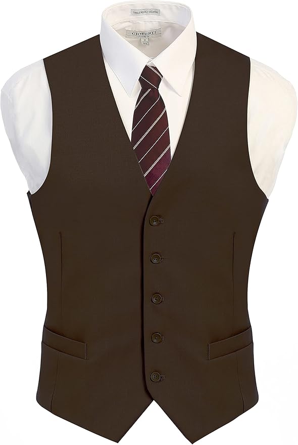 Gioberti Men's Formal Suit Vest Fit for Business or Casual Dress