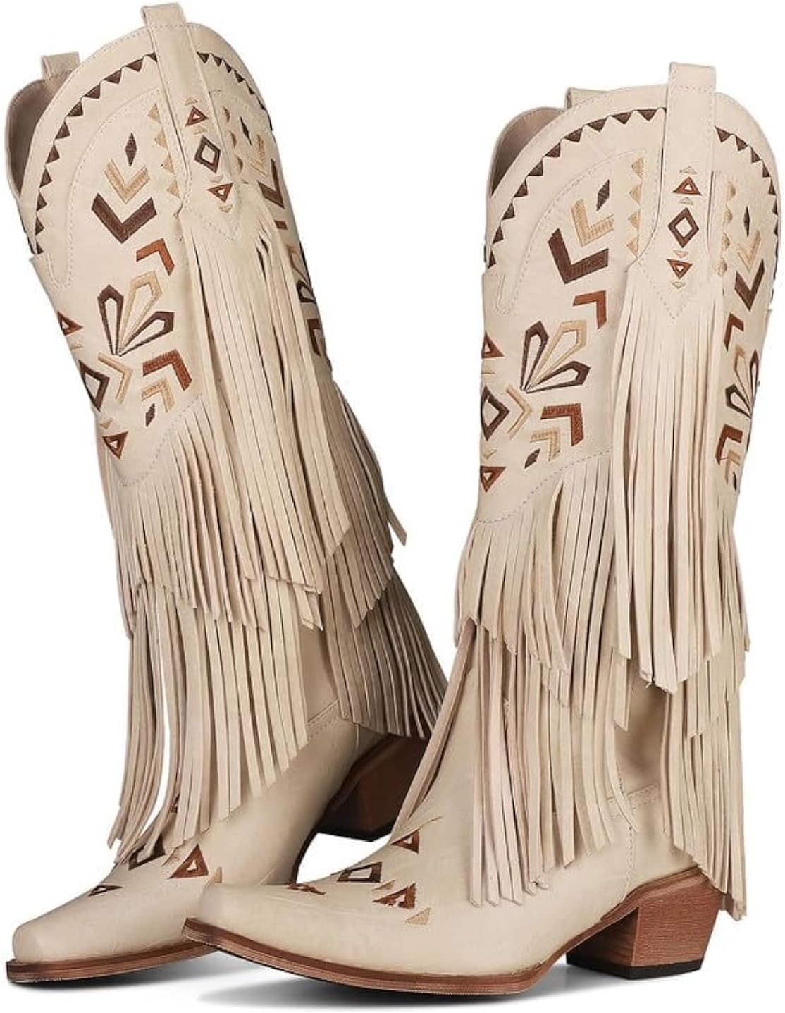 Women's Cowgirl Boots Knee High Fringe Boots