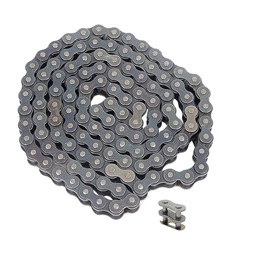 findmall 80 Roller Chain 10 Feet with 1 Replacement Connecting Links, 120 Links, Carbon Steel