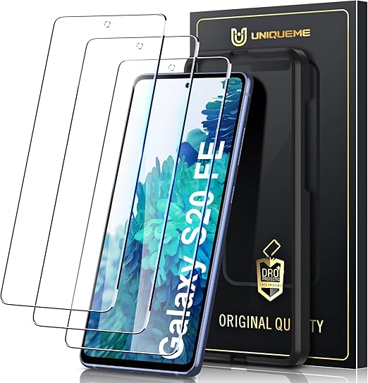 UniqueMe [3-Pack Compatible with Samsung Galaxy S20 FE/Galaxy S20 FE UW Screen Protector HD Tempered Glass [No Bubble][Case Friendly][Fingerprint Support]