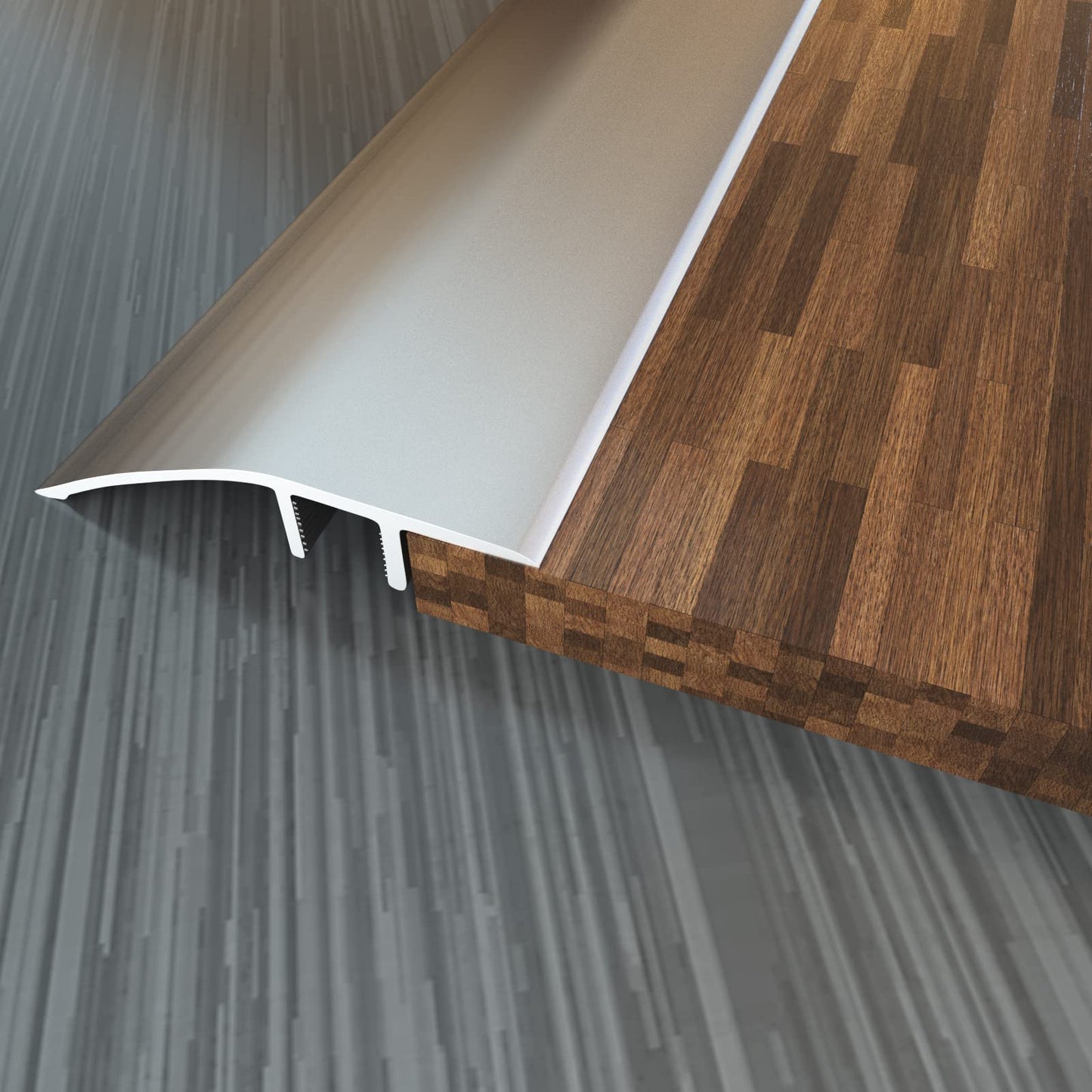 Aluminum Floor Transition Threshold Strip, Door/Carpet/Tile/Threshold Reducer, Doorway Edge Trim for Laminate Floor Mat Carpet and Vinyl Tile (Silver, 36Inch)