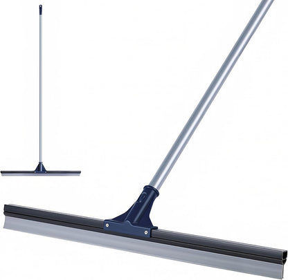 Floor Squeegee for Concrete Floor, 30" Large Squeegee Broom, Heavy Duty Floor Squeegee for Tile with 51.5" Handle for Garage, Deck, Bathroom, Window, Glass