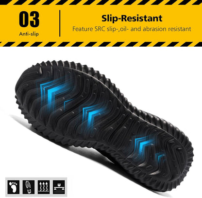 Tinefiy steel toe shoes provide superior protection, comfort, and safety for women in tough work environments.