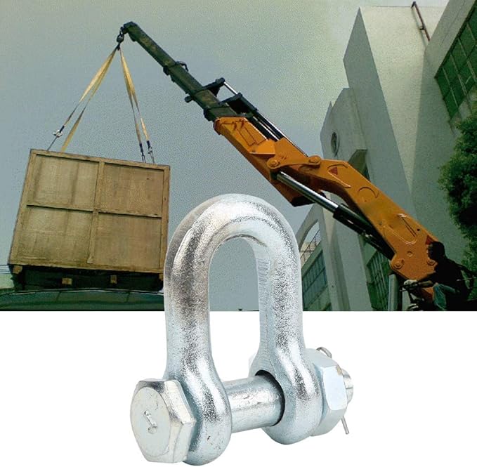 2T 3.25T 4.75T 6.5T Heavy Duty Anchor Shackle, Galvanized Alloy Steel, Corrosions and Wear, High Strength, for Maritime and Lifting Applications (2T)