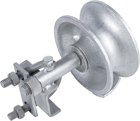Sliding Gate Rollers,Fits 1-78" or 1-58" Gate Frame,Rear Pipe Track Wheels for Chain Link Sliding Gates,Single U Bolt,Pack of 1