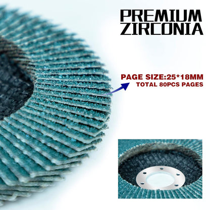 Sali 10 Pack Zirconia Flap Disc 60 Grit 4.5" x 7/8-Inch Sanding Disc Bevel Type #29 Premium and Industrial Grade Angle Grinder Grinding Wheel High Performance Edge Grinding