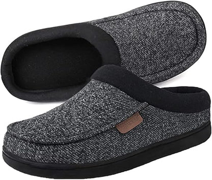 ULTRAIDEAS Men's Nealon Moccasin Clog Slipper, Slip on Indoor/Outdoor House Shoes