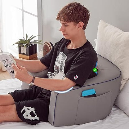 Reading Pillow for Gaming, Extra Large Arm Rest Pillow for Adult, Memory Foam Bed Rest Pillow for Reading, Working, Playing Steam Deck Switch or Sitting in Bed Floor Sofa(Grey)