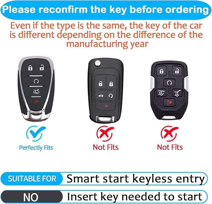 Tukellen for Chevrolet Key Fob Cover Special Soft TPU Key Case Key Shell Compatible with 2016-2024 Chevy Blazer Bolt EV Camaro Cruze Equinox Malibu Sonic Spark Traverse Key Shell (Red, 5 Buttons)