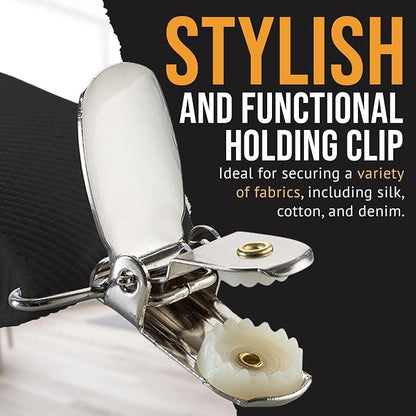 HoldEm 1 1/8" Polished Nickel Plated Clips with Secure Prong to Ensure Maximum Hold Perfect for Making Mitten, Suspenders or -10PC 1 1/8"