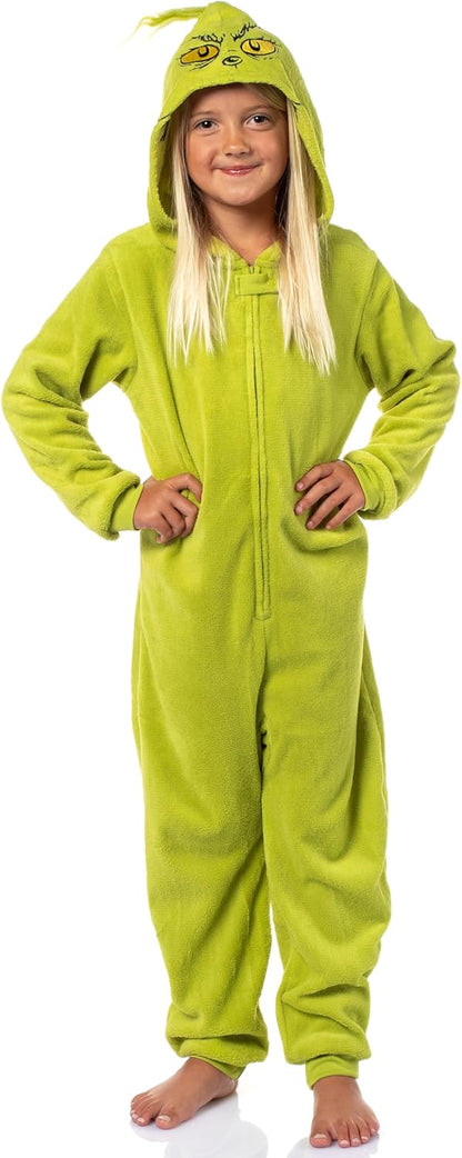 Large in Size Dr. Seuss GRINCH Who Stole Christmas Hooded Pajama Union Suit