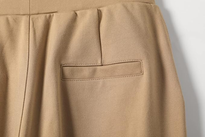JASTIE Women's High Waist Palazzo Pants with Deep Pockets Comfort Pull-On Straight Petite Leg Regular Office Work Trousers……