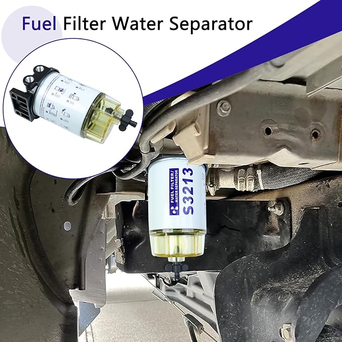 Fuel Filter Water Separator Compatible with Mercury Marine Outboard Motor with 38" Barb x 14" NPT Fittings Replaces 35-60494-1, S3213, 18-7932-1, S3213, S3214,35-809097
